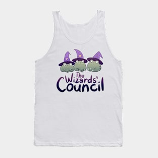 The wizards council cute three frogs wearing wizard hats Tank Top